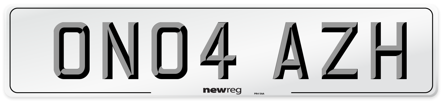ON04 AZH Number Plate from New Reg